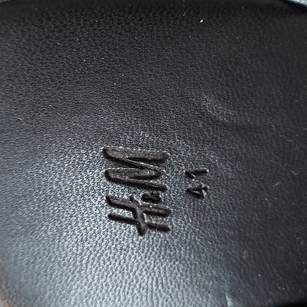 H&M Slip On Flat Slide Sandal Black Braided Straps Size 10 - Picture 6 of 11